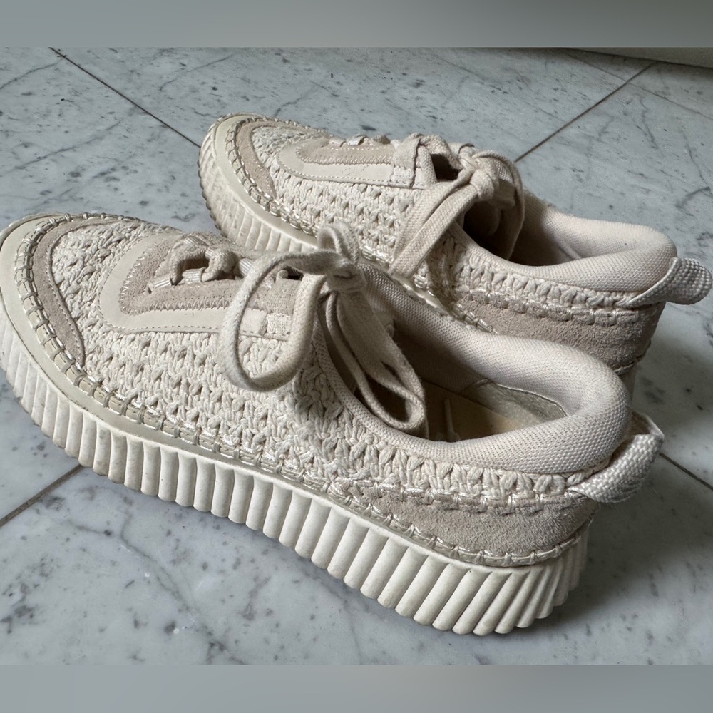 Size 9 Women’s Dolce Vita sandstone knit sneakers (best seller)